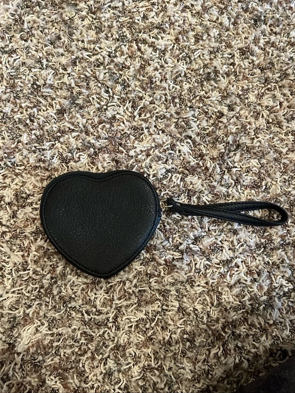 Juicy Couture Black Heart Wristlet with Gold Chain Charm
